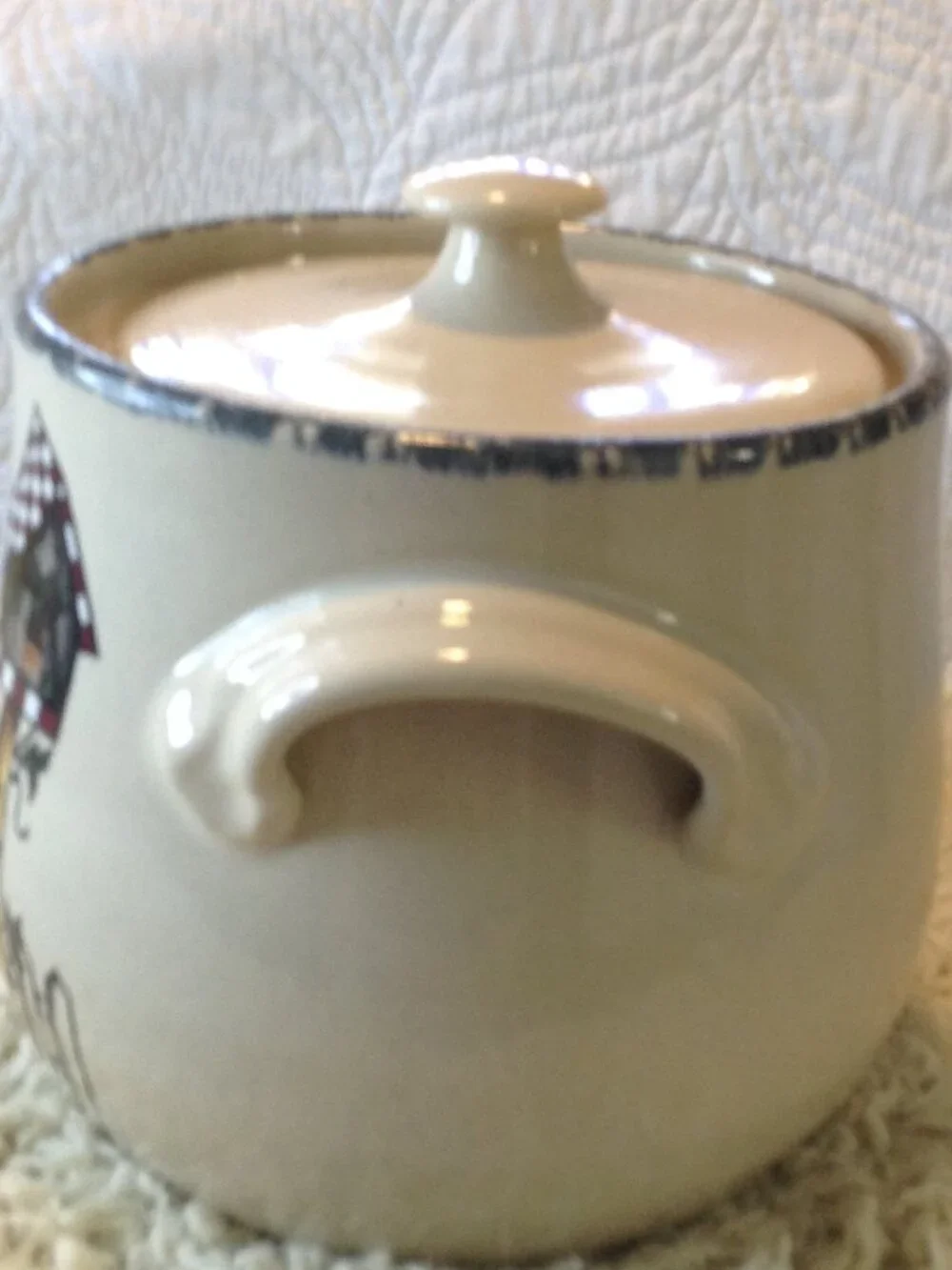 VTG 2000 Home & Garden Party Stoneware Pottery Birdhouse Jar Cabincore Cookies
